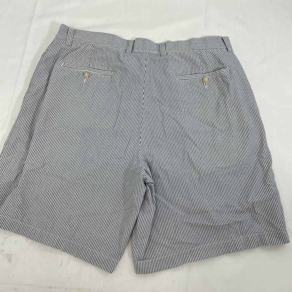 J. Crew Shorts Mens 36 Blue White Seersucker Cotton Striped Summer Classic - Picture 3 of 10